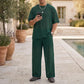 Ensemble 2 pièces pour homme : t-shirt et pantalon à jambes larges