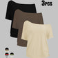 Lot de 2 T-shirts Femme Épaules Dénudées Asymétriques, Haut Manches Courtes Oversized Basique Décontracté