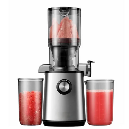 Extracteur de jus domestique électrique à grand diamètre, entièrement automatique et multifonctionnel, pour fruits et légumes, ne nécessitant pas de prédécoupe.