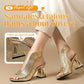💐60% DE RÉDUCTION ! Sandales à Talons Bout Ouvert – Tissage Chic & Talon Bloc Stable 💃✨【Offre Limitée】