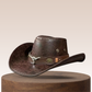 🤠 -50 % ☀️ Chapeau cowboy avec protection solaire – large bord, léger, style rivets – idéal pour camping, pêche & randonnée 🏕️