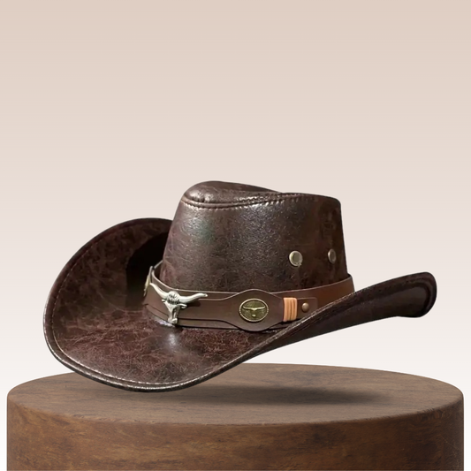 🤠 -50 % ☀️ Chapeau cowboy avec protection solaire – large bord, léger, style rivets – idéal pour camping, pêche & randonnée 🏕️