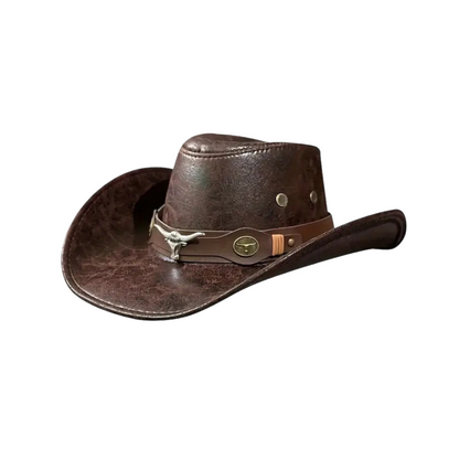 🤠 -50 % ☀️ Chapeau cowboy avec protection solaire – large bord, léger, style rivets – idéal pour camping, pêche & randonnée 🏕️