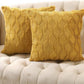 Soft Plush Cushion Cover with Embroidered Geometric Diamond Pattern Minimalist Solid Color Throw Pillow Case for Sofa