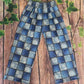 Pantalons Amples Imprimés en Patchwork pour Femmes