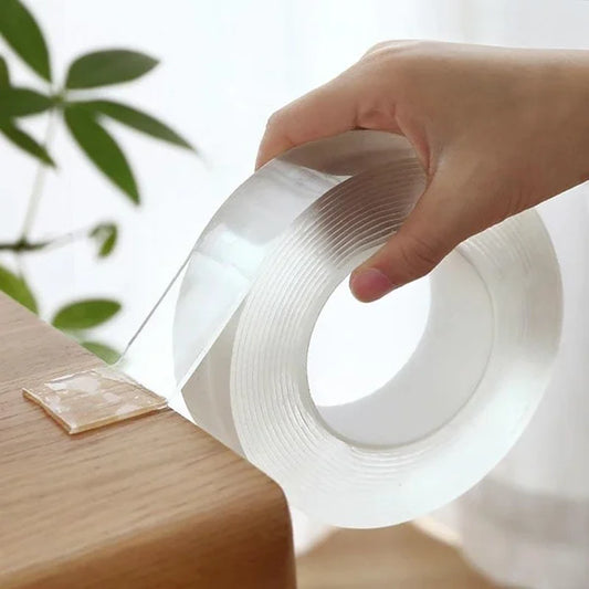 ✨ Ruban adhésif Nano Magic – Réutilisable, double face & résidu zéro – Adhérence forte pour un usage domestique 🏠