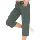 💐50% DE RÉDUCTION ! Pantalon Cargo 3/4 Taille Haute – Cordon de Serrage Ajustable pour un Confort Total 🌿🌸【Offre Flash】