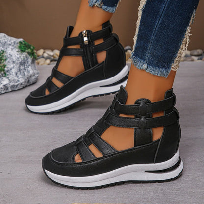🔥Meilleurs prix pour l'été🔥Sandales compensées confortables et légères avec fermeture éclair latérale