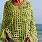 ☕Pull en maille ajourée femme, coupe ample, manches longues, style décontracté et polyvalent🛍️