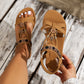 Sandales plates respirantes à bout rond pour femme