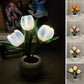 💡 55% DE RÉDUCTION ! 🌷 Lampe de Table LED en Forme de Tulipe – Décoration Réaliste, Lumière Douce & Parfaite pour Chambre / Cadeau ✨