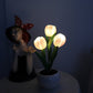 💡 55% DE RÉDUCTION ! 🌷 Lampe de Table LED en Forme de Tulipe – Décoration Réaliste, Lumière Douce & Parfaite pour Chambre / Cadeau ✨