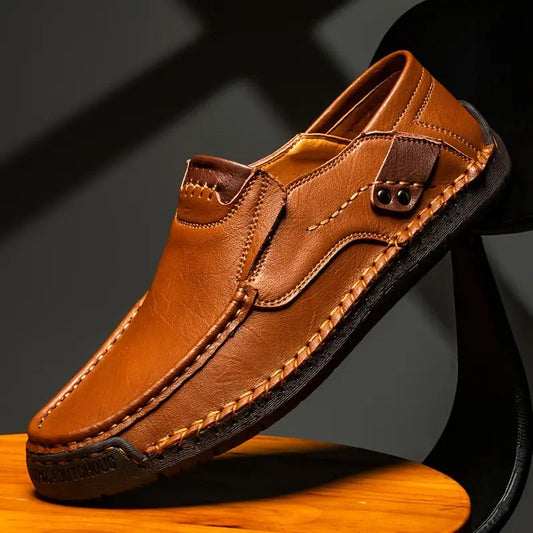 💎Chaussures Classiques en Cuir de Veau pour Homme – Sans Lacets, Confort Toute la Journée & Semelle Antidérapante