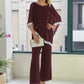 🔥Livraison gratuite！⏳Spécial à durée limitée⏰Elegant Sequin Trim Poncho Top & Wide-Leg Pants Set👚👖
