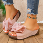 👡 50 % de réduction + livraison gratuite🎀 Sandales Compensées à Bout Ouvert & Nœud Papillon pour Femmes – Élégantes, Confortables & Parfaites pour l'Été ☀️