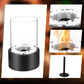 🔥 Cheminée de table en verre et métal, foyer portable sans fumée pour l'intérieur et l'extérieur, avec brûleur à éthanol, accent décoratif pour votre maison 🔥