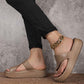 👡50 % de réduction✨Sandales à bout ouvert à semelle compensée pour femme