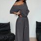 Ensemble 2 pièces femme – haut à épaules dénudées et pantalon