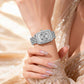 ⌚50 % de réduction + livraison gratuite✨Montre-bracelet pour femme en quartz, ornée de strass