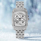 ⌚50 % de réduction + livraison gratuite✨Montre-bracelet pour femme en quartz, ornée de strass