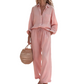 🌸Nouveautés à -50 %💖Ensemble deux pièces chic en imitation lin pour femme