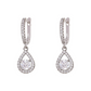 💎 50% DE RÉDUCTION! ✨ Boucles d'Oreilles Créoles Goutte – Zircon Éclatant, Sertissage Pavé, Fini Or ou Argent Pour Une Élégance Intemporelle 🎀