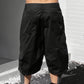 Pantalons capri décontractés à cordon de serrage pour homme, tailles fortes