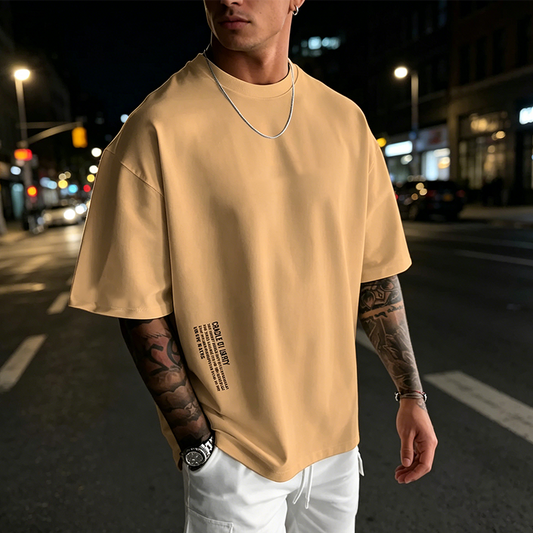 👕 50% DE RÉDUCTION ! T-Shirt Homme Coupe Oversize🆒 – Mélange Coton Premium, Imprimé Urbain & Style Décontracté ✨