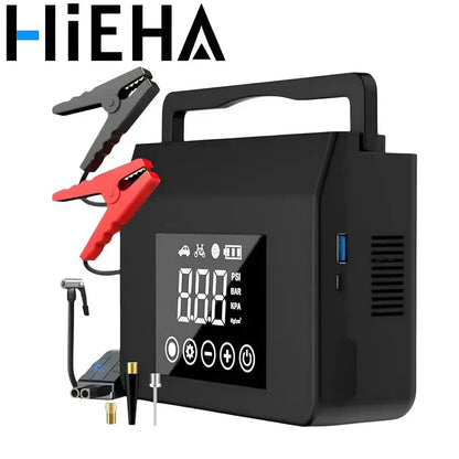 🔋50 % de réduction + livraison gratuite🔥🚗Démarreur de voiture portable avec compresseur d'air, démarreur de batterie de voiture 4000 A