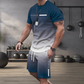 Ensemble T-shirt et short dégradé pour homme
