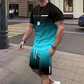 Ensemble T-shirt et short dégradé pour homme