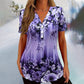 🌸 OFFRE LIMITÉE : -50 % ! ✨ Haut à manches courtes floral pour femme – Coupe ample douce, respirante et polyvalente 👕
