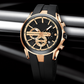 Montre étanche avec bracelet en silicone lumineux de style sportif