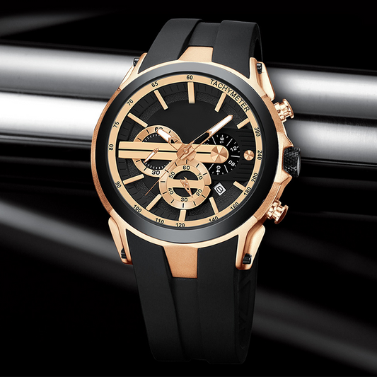 Montre étanche avec bracelet en silicone lumineux de style sportif