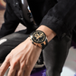 Montre étanche avec bracelet en silicone lumineux de style sportif