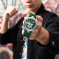Montre étanche avec bracelet en silicone lumineux de style sportif