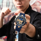 Montre étanche avec bracelet en silicone lumineux de style sportif