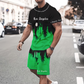 👕 -37 % MAINTENANT ! 🔥 Ensemble t-shirt imprimé graphique et short pour homme – Tissu doux, design audacieux et parfait pour les journées d'été ☀️
