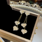 📢📢50 % DE RÉDUCTION !!⏰Boucles d'oreilles romantiques avec pendentifs en forme de cœur et longue chaîne