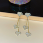 📢📢50 % DE RÉDUCTION !!⏰Boucles d'oreilles romantiques avec pendentifs en forme de cœur et longue chaîne