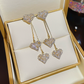 📢📢50 % DE RÉDUCTION !!⏰Boucles d'oreilles romantiques avec pendentifs en forme de cœur et longue chaîne