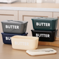 🧈 50 % DE RÉDUCTION ! 🍞 Grand beurrier en plastique avec couvercle et couteau intégré – Gain de place, conserve la fraîcheur et idéal pour la cuisine 🏠