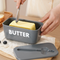 🧈 50 % DE RÉDUCTION ! 🍞 Grand beurrier en plastique avec couvercle et couteau intégré – Gain de place, conserve la fraîcheur et idéal pour la cuisine 🏠