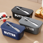 🧈 50 % DE RÉDUCTION ! 🍞 Grand beurrier en plastique avec couvercle et couteau intégré – Gain de place, conserve la fraîcheur et idéal pour la cuisine 🏠