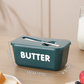 🧈 50 % DE RÉDUCTION ! 🍞 Grand beurrier en plastique avec couvercle et couteau intégré – Gain de place, conserve la fraîcheur et idéal pour la cuisine 🏠