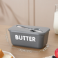 🧈 50 % DE RÉDUCTION ! 🍞 Grand beurrier en plastique avec couvercle et couteau intégré – Gain de place, conserve la fraîcheur et idéal pour la cuisine 🏠