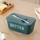 🧈 50 % DE RÉDUCTION ! 🍞 Grand beurrier en plastique avec couvercle et couteau intégré – Gain de place, conserve la fraîcheur et idéal pour la cuisine 🏠