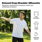 T-shirt homme surdimensionné à manches tombantes et poids lourd