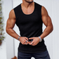 Débardeur homme en tricot côtelé, coupe ajustée