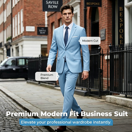Ensemble de costume d'affaires coupe moderne 2 pièces pour homme